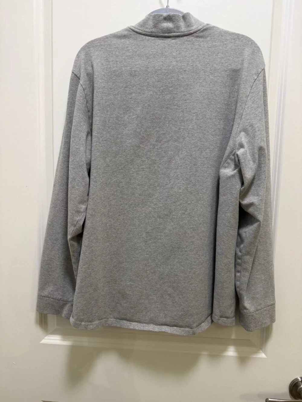 Nike Gray Long Sleeve Mock Neck Pullover Activewear Top Sz L